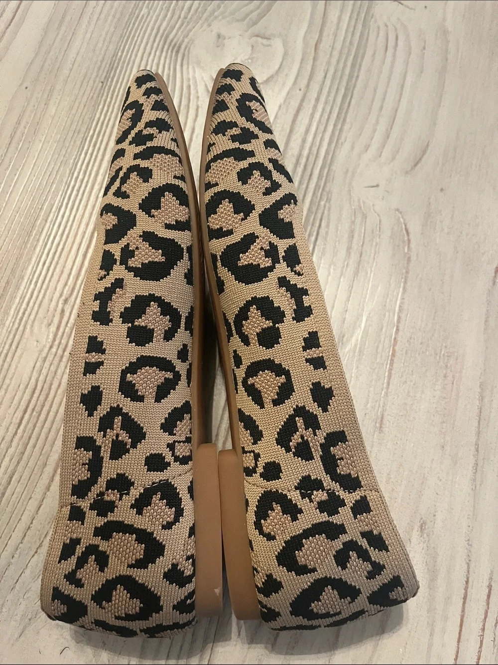 Vivaia Leopard Print Ballet Flats square toe size US 9.5 EU 40 - Picture 6 of 11